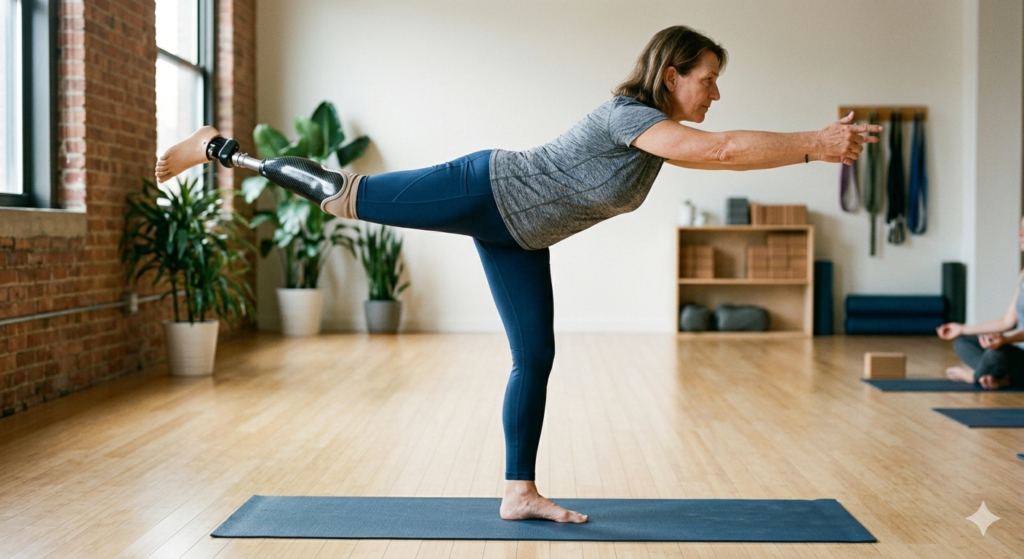 Prótesis de pierna para yoga